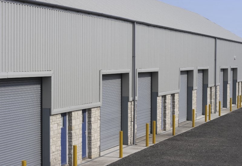 Large storage facility with multiple doors designed for drive-up access in Mountain View, CA.